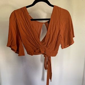 Wrap around crop top
